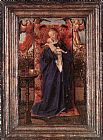 Jan Van Eyck Canvas Paintings - Madonna and Child at the Fountain